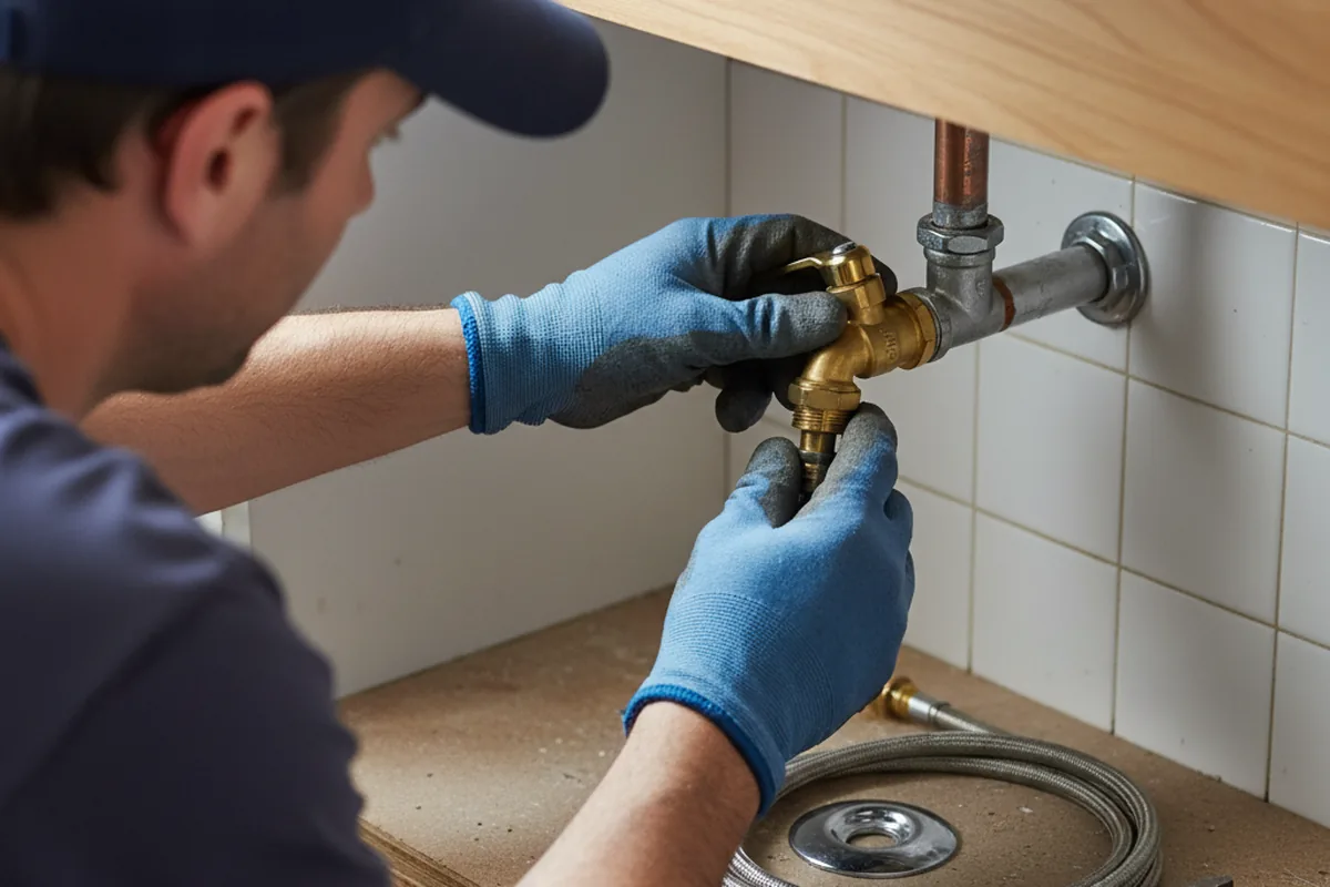 Shutoff valve and fitting work during Emergency Plumbing in Harrodsburg